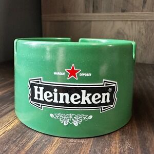 Vintage Heineken Beer Hard Green Plastic Ashtray by Mebel Italy - FLAWED